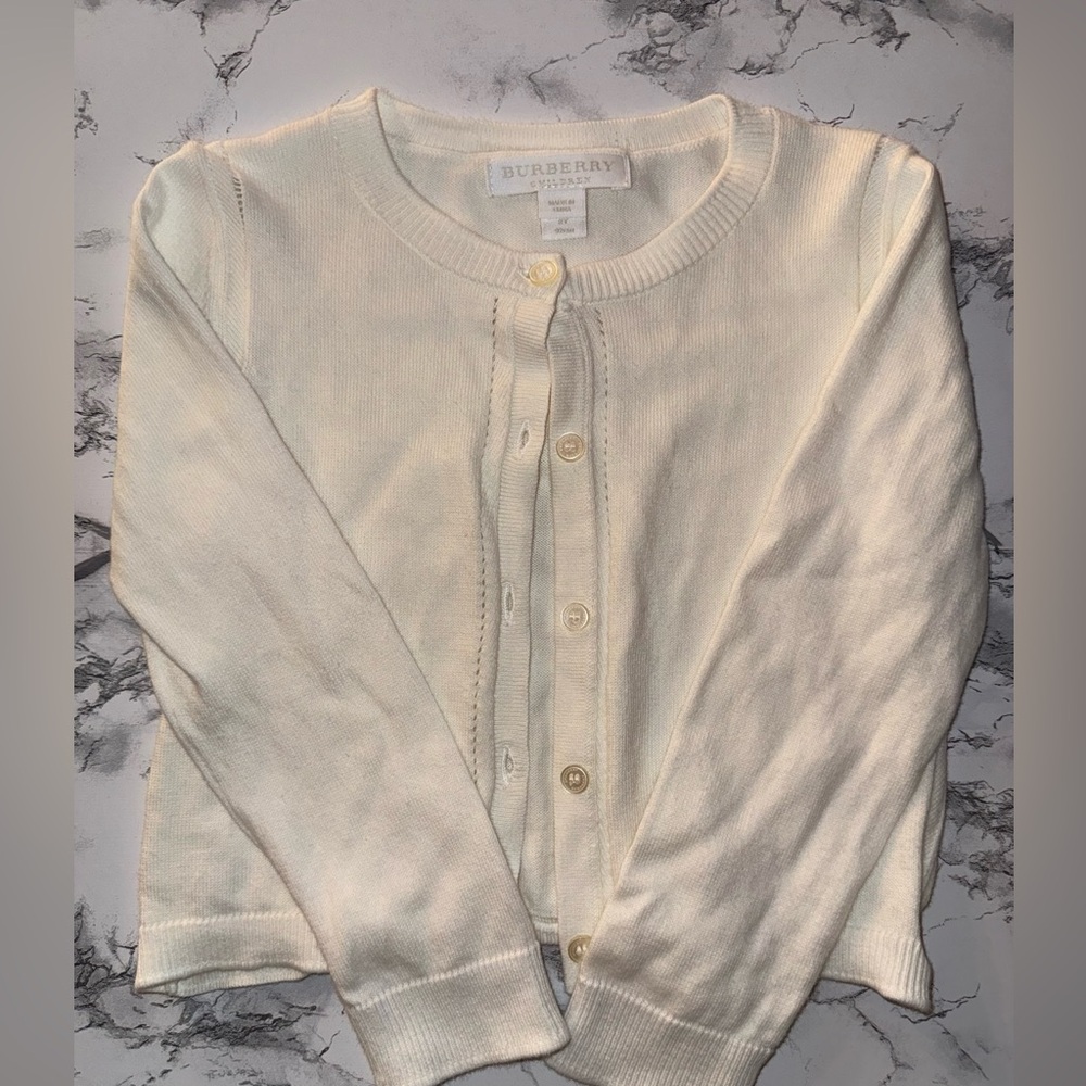 Burberry Children White Cardigan